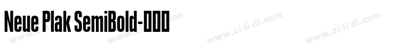 Neue Plak SemiBold字体转换